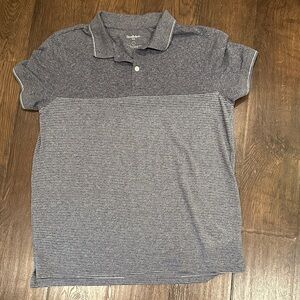 Goodfellow & Co Men's Charcoal and Gray Striped Polo Shirt